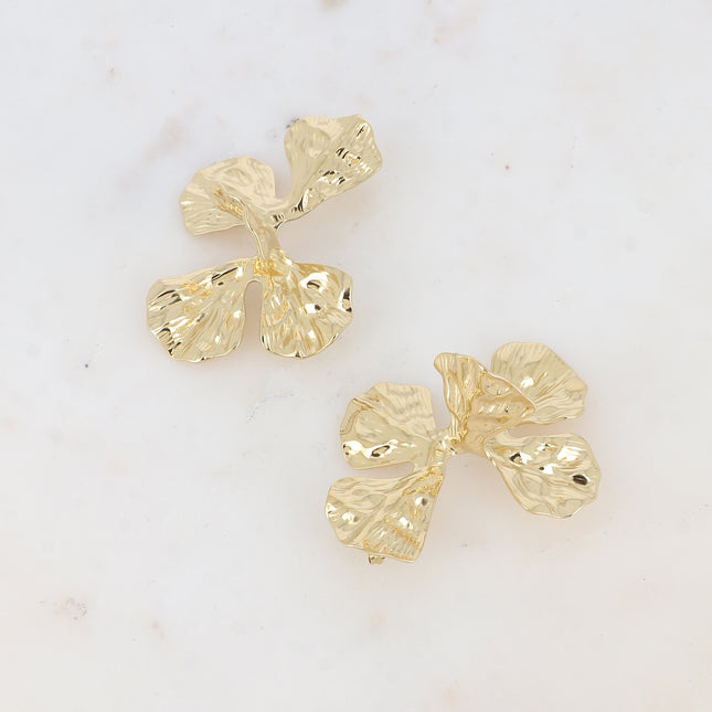 Boucles puces - grande pièce en feuillage texturé