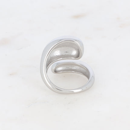 Bague ouverte - 2 formes bombées