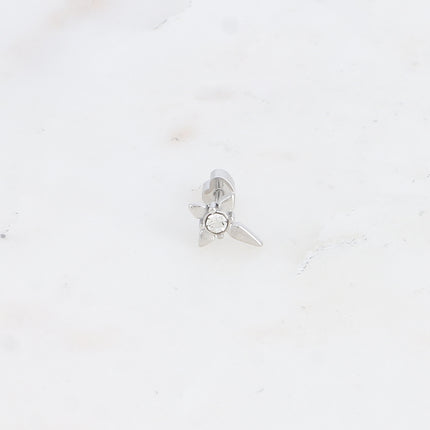 Piercing - croix avec cristal