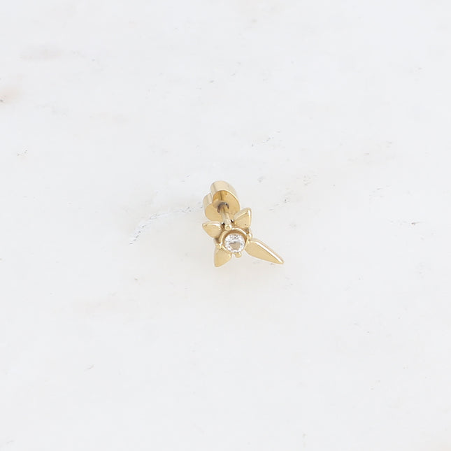 Piercing - croix avec cristal