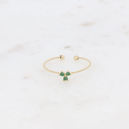 Thin ring - 3 crystals