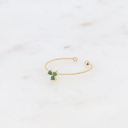 Thin ring - 3 crystals