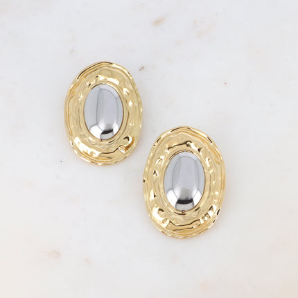 Boucles puces - grand ovale bi texturé