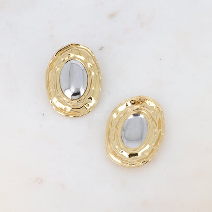 Boucles puces - grand ovale bi texturé