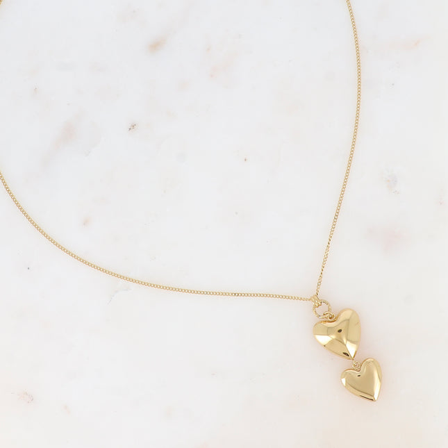Necklace - Double Heart Pendant