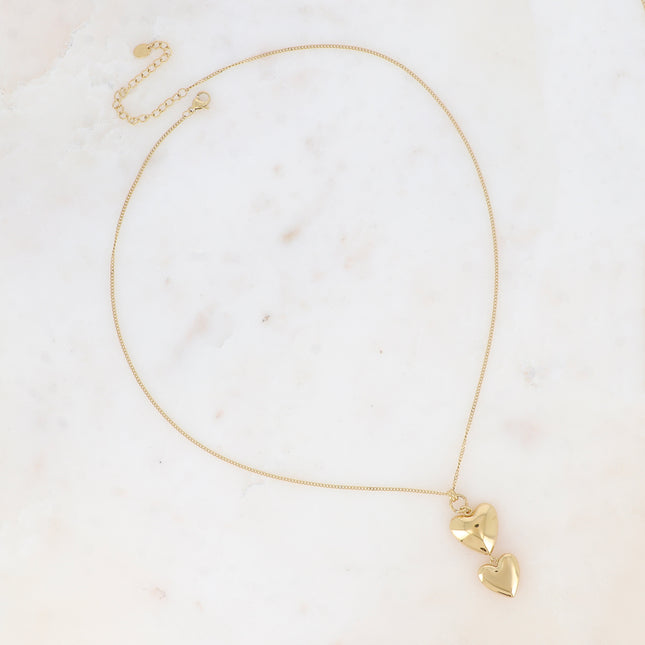 Necklace - Double Heart Pendant