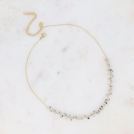 Collier - Zigzag de pierres naturelles