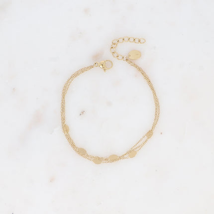 Bracelet 3 rangs - pampilles ovales