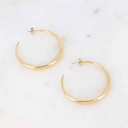 Creole earrings - crescent moon 45mm