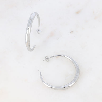 Creole earrings - crescent moon 45mm
