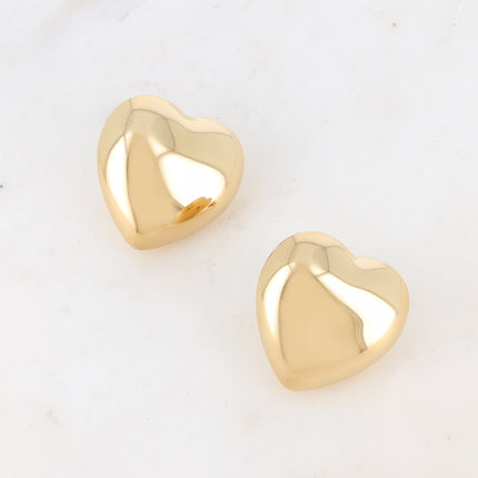 Boucles puces - gros coeur bombé, lisse 30mm