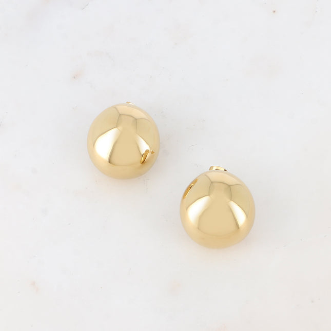 Boucles puces Sidia - rond bombé, lisse et miroir 20mm
