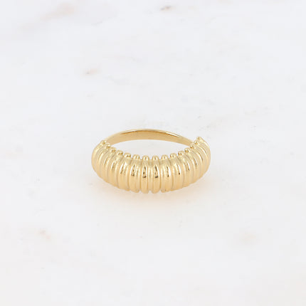 Bague - anneau large strié