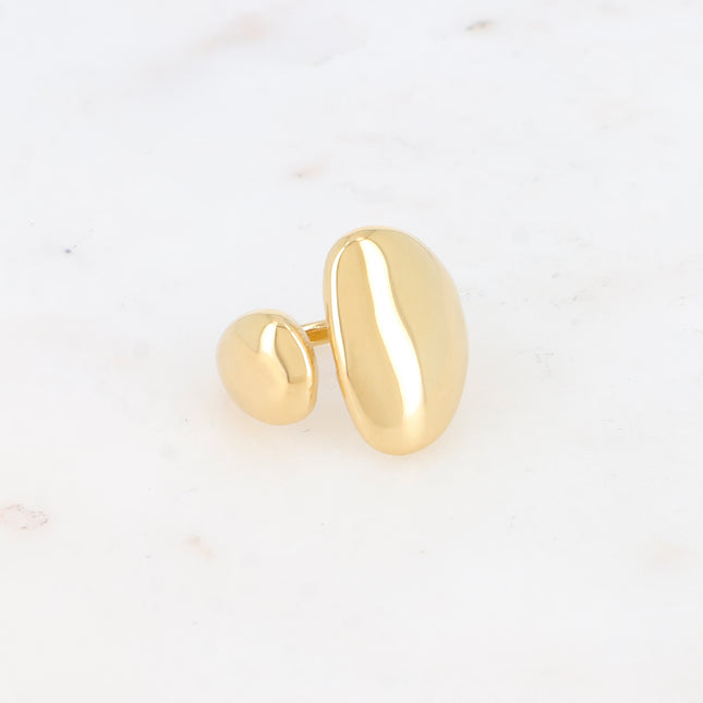 Bague ouverte - formes arrondies, lisses