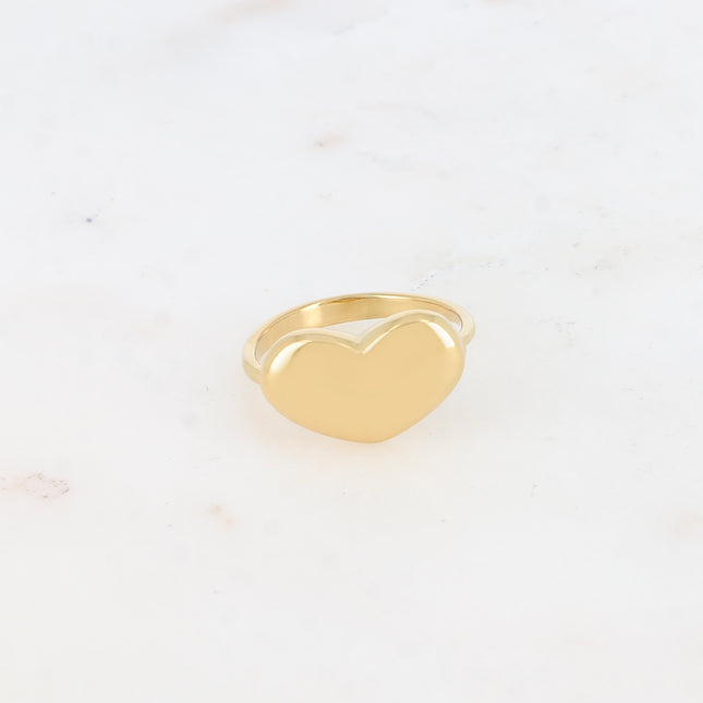 Bague - coeur lisse