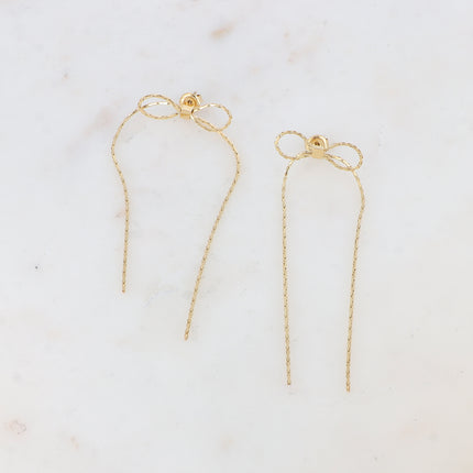 Boucles pendantes - noeud papillon, maille paloma