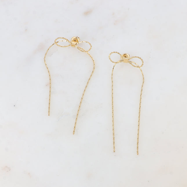 Boucles pendantes - noeud papillon, maille paloma