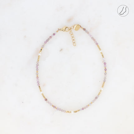 Bracelet de cheville Bracéline avec pierres naturelles