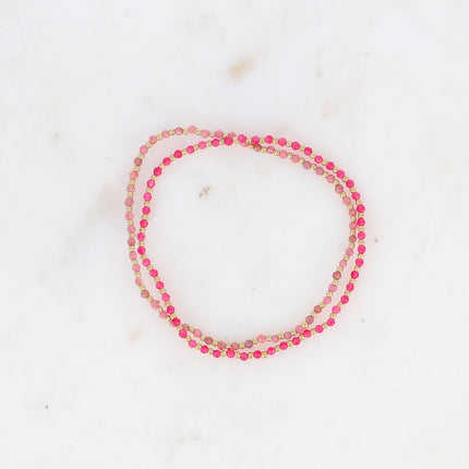 Lot de 2 bracelets élastiques - pierres naturelles