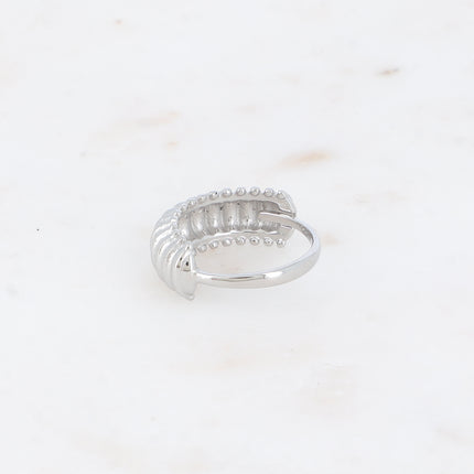 Bague - anneau large strié