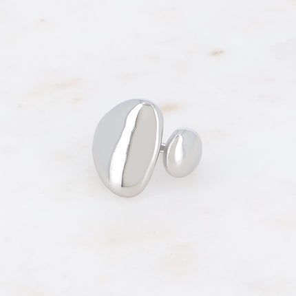 Bague ouverte - formes arrondies, lisses