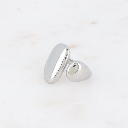 Bague ouverte - formes arrondies, lisses