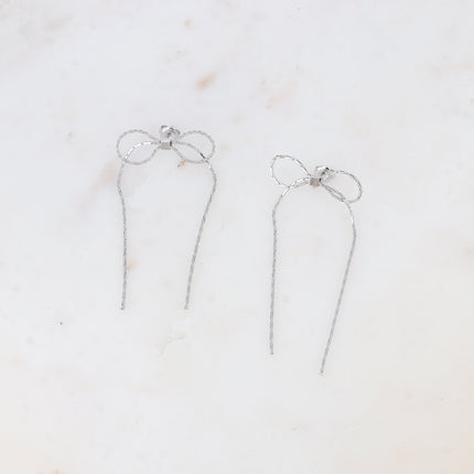 Boucles pendantes - noeud papillon, maille paloma