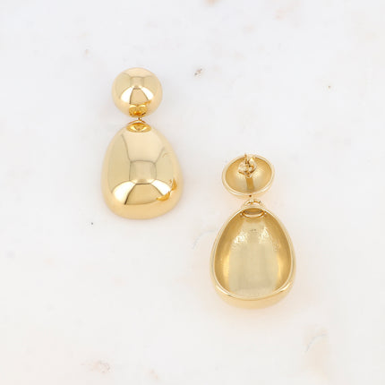 Boucles pendantes - 2 pièces bombées, demi boule et goutte