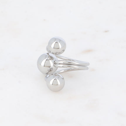 Bague large Ciriella - 3 rangs avec 3 boules