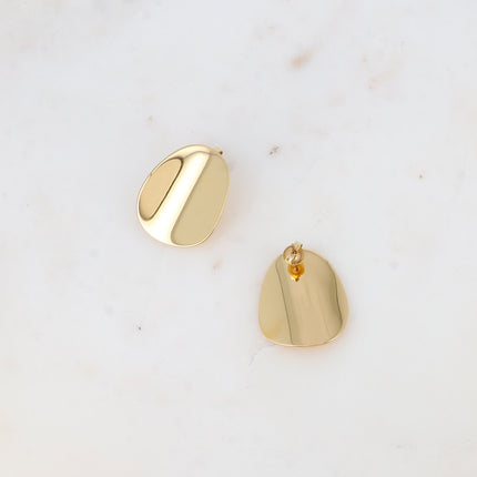 Boucles puces - forme plate ondulée 25x30mm