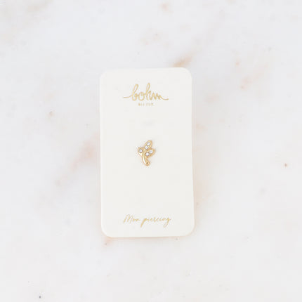 Piercing - brindille avec cristaux