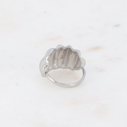 Bague - anneau effet coquillage picot
