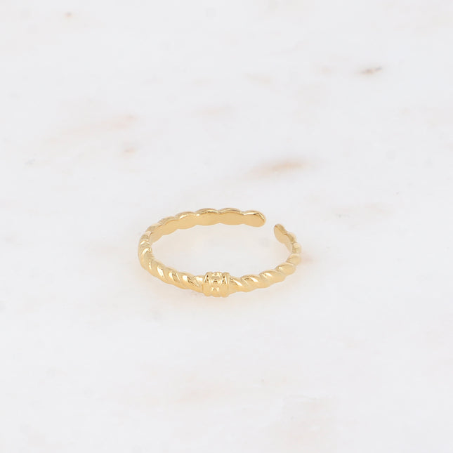 Thin ring - braided band with small knots