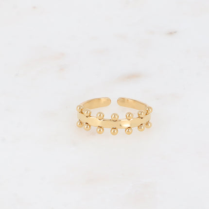 Bague - anneau lisse et boules