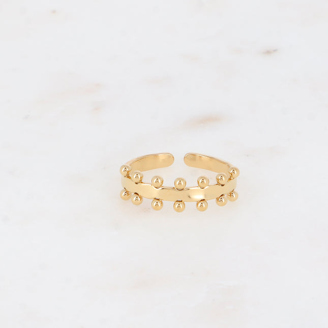 Bague - anneau lisse et boules