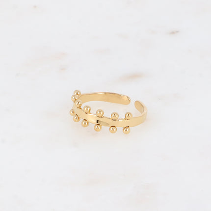 Bague - anneau lisse et boules