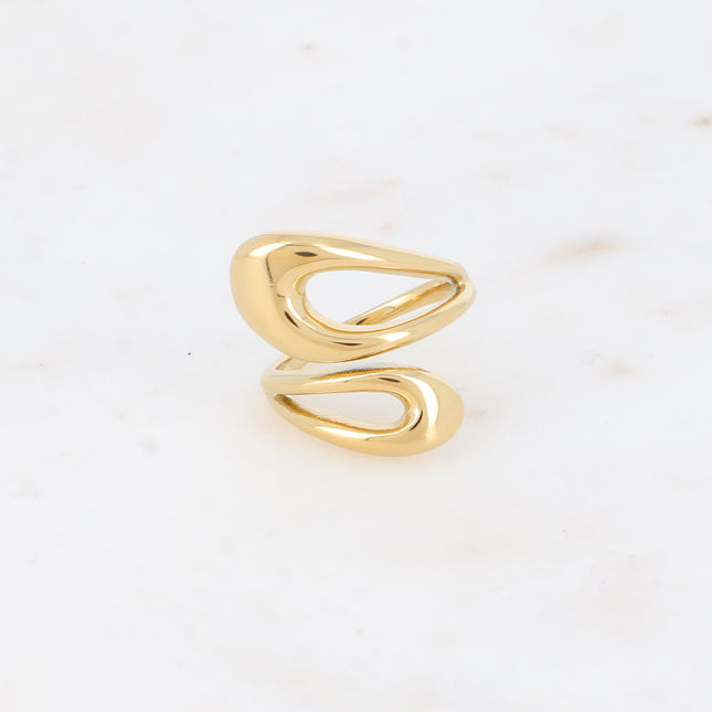 Bague large ouverte - formes ajourées