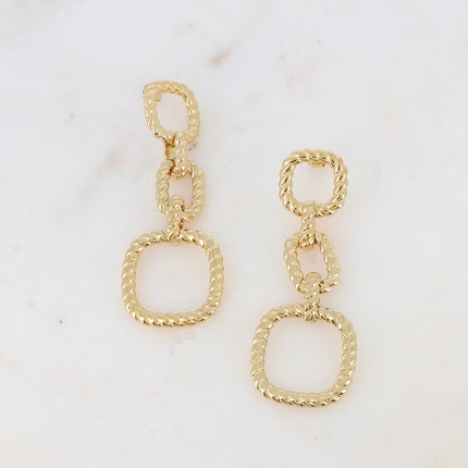 Myrtilla dangling earrings - twisted rings