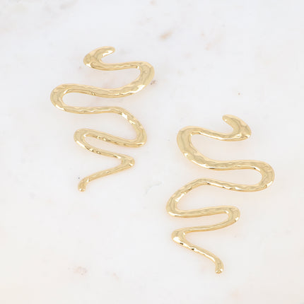 Boucles puces - grande pièce style serpent