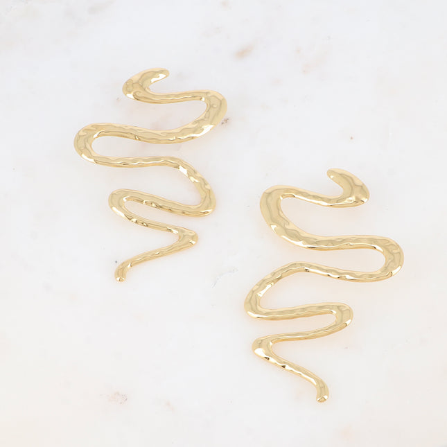 Boucles puces - grande pièce style serpent