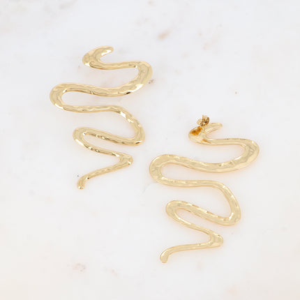Boucles puces - grande pièce style serpent