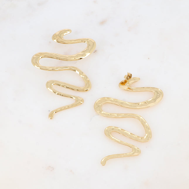 Boucles puces - grande pièce style serpent