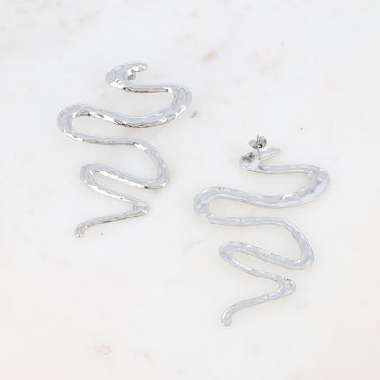 Boucles puces - grande pièce style serpent