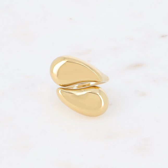 Bague ouverte - style yin yang ajouré