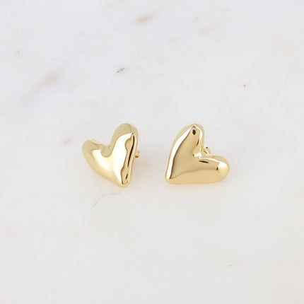 Boucles puces Sarai - coeur martelé 20mm