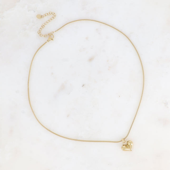 Necklace - domed heart pendant