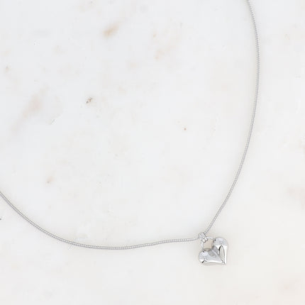 Collier - pendentif coeur bombé