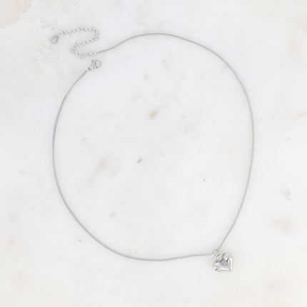Collier - pendentif coeur bombé