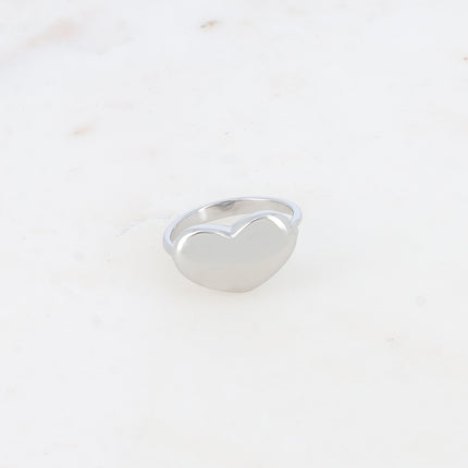 Bague - coeur lisse