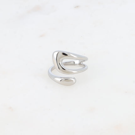 Bague large ouverte - forme ajourée et pleine
